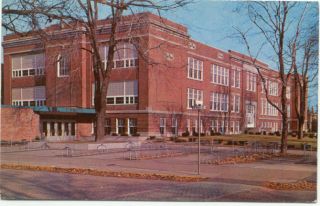 Uhrichsville OH Ohio High School Vintage Postcard