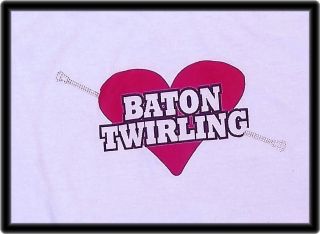 BATON TWIRLING HEART T,ADULT XL TWIRLING PINK HEART, CRYSTAL 