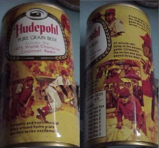 Hudepohl Beer 1975 World Champions Cincinnati Reds Can