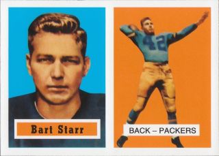 Bart Starr 2012 Topps Packers 1957 Topps Rookie Reprint