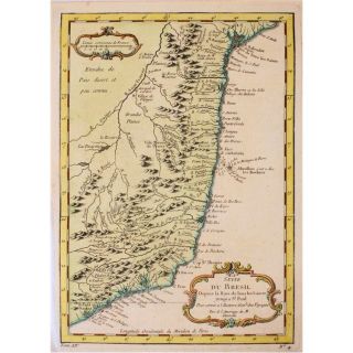 Brazil Suite Du Bresil Salvador Antique Map Bellin 1759