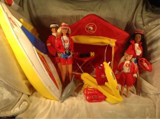 Baywatch Everything ~ Dolls, Boat, Tent, Jet ski, Dolphin 