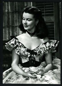 Vintage Vivien Leigh Gone with The Wind 1940s Euro Postcard Fabulous 