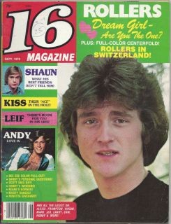 16 Magazine Sept 78 Bay City Rollers Kiss Shaun Leif