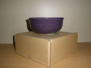 LONGABERGER BASKETS POTTERY SMALL LOW BOWL EGGPLANT NEW IN BOX