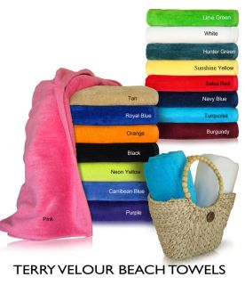 12 Velour Beach Towel Towels 34x70 Cotton Wholesale Lot