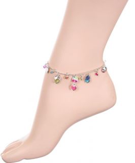 multi colored fashion ankle bracelet