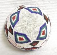   Southwestern Genuine Washoe Hand Woven Beaded Grass Basket