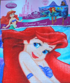   Ariel Lil Mermaid Girls Hooded Towel Beach Pool Bath Towel New