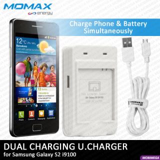 Momax Battery X2 Dual Charger Samsung Galaxy S2 I9100