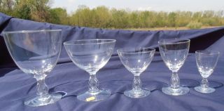 have Goblets, Wine, Port, Sherry and Liqueur glasses.