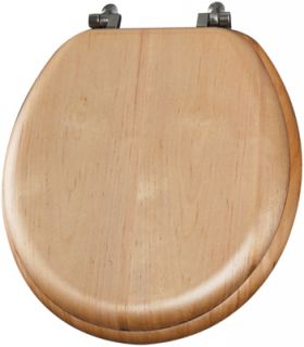 Natural Reflections Wood Round Toilet Seat Innovative Lift Off hinge 