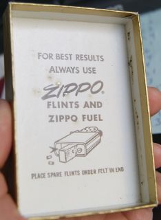 Vintage Old 1970 Zippo Bechtel Cigarette Lighter in Box