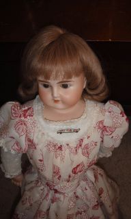 Antique German Alt Beck Gottschalk Turned Shoulderplate Bisque Doll 