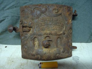 PD BECKWITH E 16 CAST IRON POT BELLY STOVE DOOR DOWAGIAC MICH SOLID 