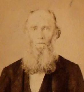   Old Man Very Long White Chin Old Dutch Beard No Mustache 1860s