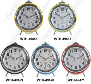   Desktop Bedroom Metal Alarm Clock Luminous Hands 70s Clocks