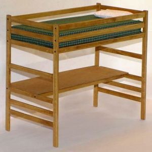 description plans are for a twin loft bed built from inexpensive 