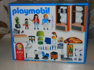 Playmobil 4413 Beauty Salon Barber Shop Pretend Play Toy Retired
