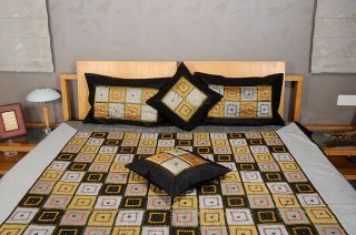   Silk Bedspread Coverlet Vintage  Bed Sheet BDS EHS Sheet