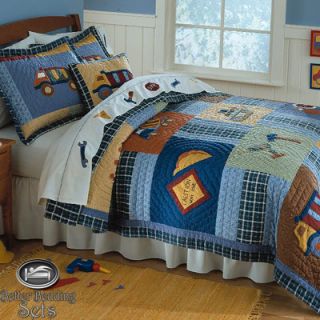   Construction Truck Quilt Bedding Bed Set Twin Full Queen Size