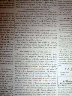 1865 Abolitionist Newspaper Lincoln Assassination Lee Surrender Civil 