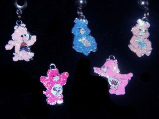 Carebears Belly Ring 14g Pink Blue Heats Rainbows New