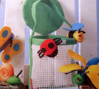 Felt Bug Catcher Pattern Ladybug Bumble Bee Butterfly Dragonsly Spider 