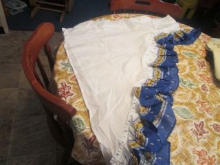 Swag Kitchen Curtains New White Blue and Gold Yellow
