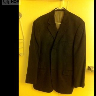 Geoffrey Beene Mens Navy Blue blazer sports jacket size 44R
