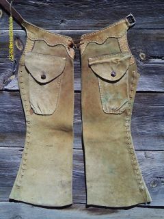    Western Cowboy Cowgirl Leather Chaps Step ins Old Bell Ranch Style