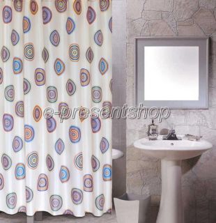   Rainbow Beautiful Circle Picture Bathroom Fabric Shower Curtain bs239