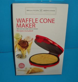 Bella Cucina 13468 Waffle Cone Maker New