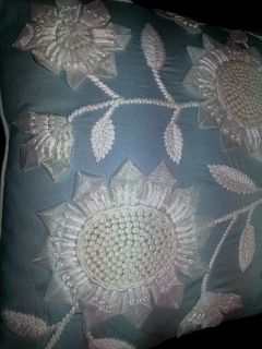 Sky Belladonna Floral Corsage Decorative Throw Bed Pillow
