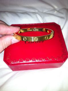 Beautiful Love Style Bracelet 18k Gold Over Stainless Steel Cartier 