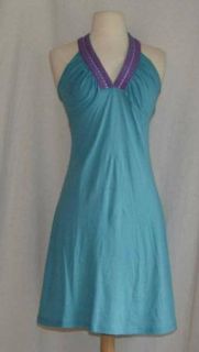 Rebecca Beeson Blue Babydoll Dress 2 XS Cotton Stretch