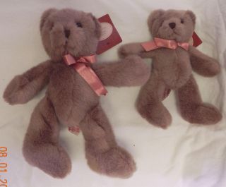 Collectible Lot of 2 Russ Memories of Love Purple Plush 8 10 Teddy 