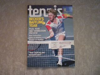 Tennis Magazine July 1987 Boris Becker Wimbledon preview USTA Hartru 