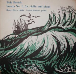 RARE Bartok Sonata 1 Mann Violin Hambro Bartok Records BR 922 LP RARE 