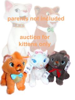  Berlioz Toulouse Marie Aristocats Soft Toy Plush set of 3 