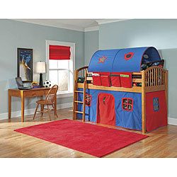 Kid Childs Girls Boys Loft Bunk Tent Bed Twin Size New