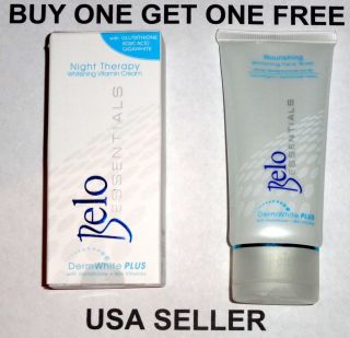 Belo Essential Night Whitening Cream Face Wash w Skin Vitamins USA 
