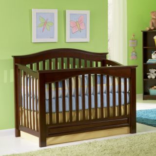 Solid Wood Bedroom Furniture Convertible Crib with Drawers Kit 4 Beds 