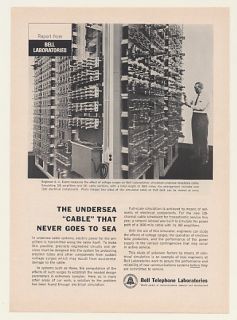 1963 Bell Telephone Labs Simulated Undersea Cable Ad