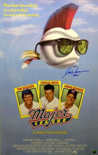 Baseball Corbin Bernsen Signed Major League Movie Poster w Special 