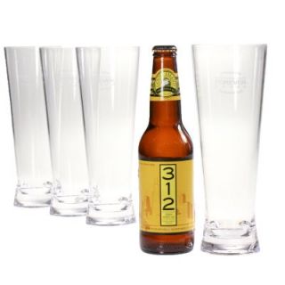   Unbreakable Polycarbonate Pilsner Beer Glasses 24oz Bar Pub Beverage