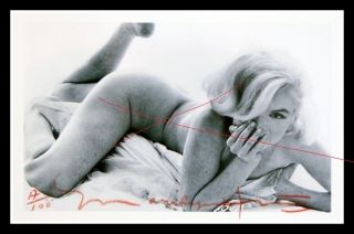 Bert Stern Signed Marilyn Monroe Bed Scene Body Profile Shot 28