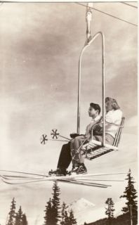 Co Berthoud Pass First Double Chair Ski Lift RPPC Postcard