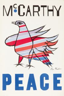   Vintage Poster Eugene McCarthy Ben Shahn Political Campaigne Vote 1968