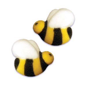 12 Bumble Bee Party Cupcake Sugar Shape Insect Birthday
